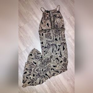 Elegant Paisley Maxi Dress
